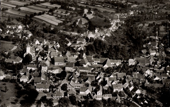 Postcard Schliengen in the Black Forest, aerial photograph