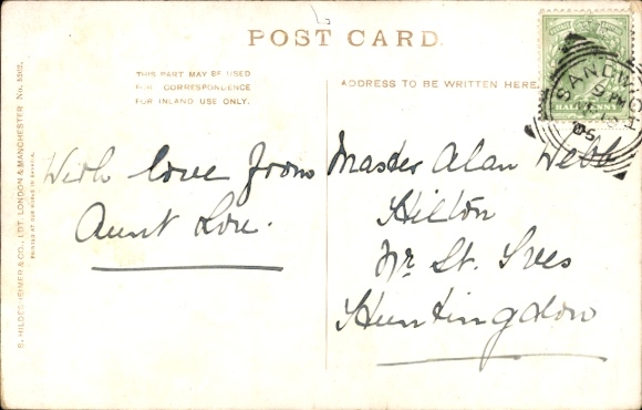 Artist Postcard Müller, August, kittens in the stable, black horse,