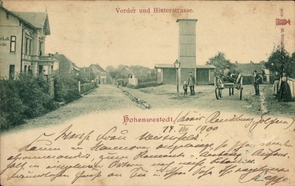 Postcard Hohenwestedt in Schleswig Holstein, front and back streets