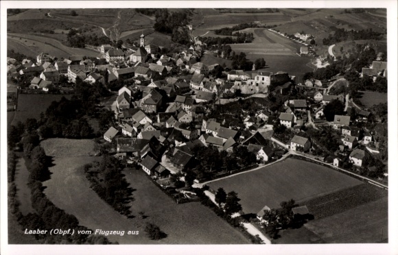 Postcard Laaber in the Upper Palatinate, aerial photograph