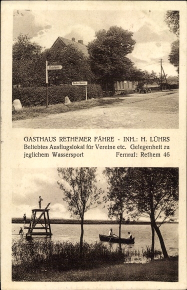 Postcard Rethem an der Aller, Gasthaus Rethemer Fähre