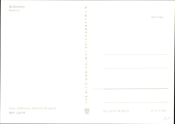 Postcard Grossenhain in Saxony, town hall, monument