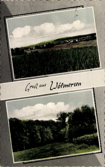 Ak Wölmersen in het Westerwald, panorama, bomen