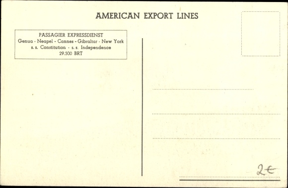 Ak Steamboat Independence, American Export Lines