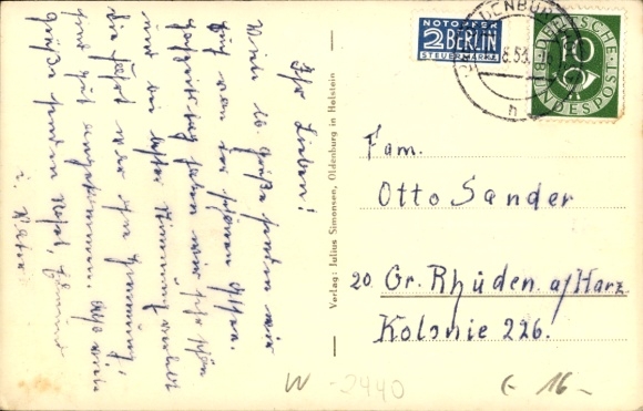 Postcard Oldenburg in Holstein, Hoheluftstrasse