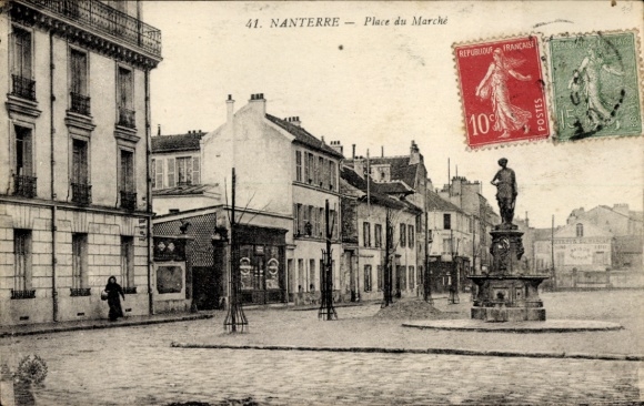 Ak Nanterre Hauts de Seine, Place du Marché