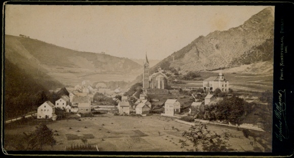 Cabinet Photo Bad Bertrich on the Mosel Eifel, view from the east