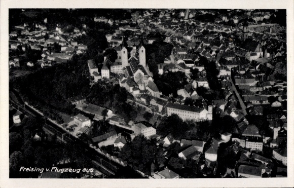 Ak Freising in Oberbayern, Fliegeraufnahme
