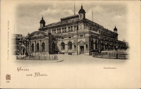 Mainz am Rhein, Stadthalle, Greetings from Platino-M. Reinicke & Rubin, Magdeburg