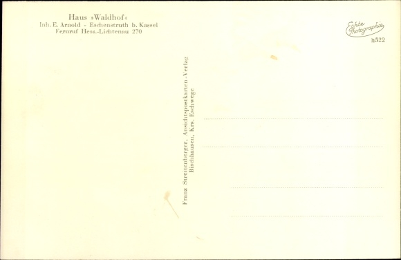 Postcard Eschenstruth Helsa in Hessen, Haus Waldhof, hall, guest room, drawing room
