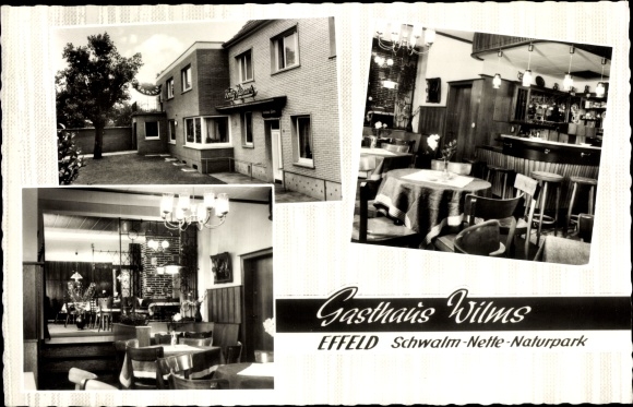 Ak Effeld Kreis Heinsberg, Gasthaus Wilms, Innenansicht