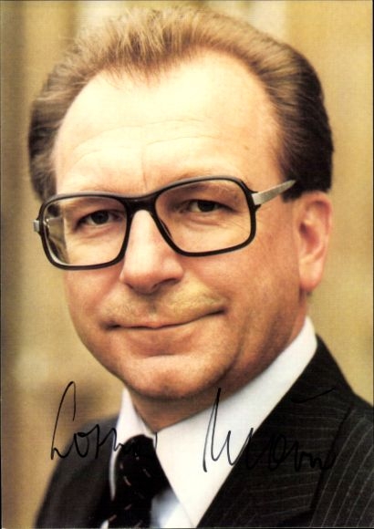 Foto Lothar Späth, Ministerpräsident Baden-Württemberg, Autogramm
