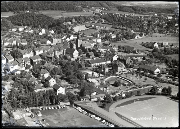 7 glass negatives Sprockhövel in the Ruhr area, street, overall view, various views