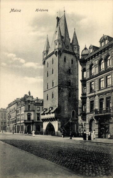 Ak Mainz am Rhein, Holzturm