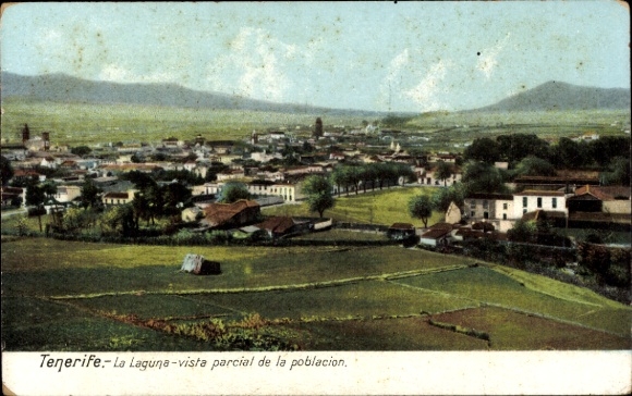 Postcard San Cristóbal de La Laguna Tenerife Canary Islands Spain, partial view