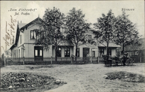 Postcard Börnsen in Schleswig Holstein, Gasthof Zum Lindenhof, owned by Jul. Frahm