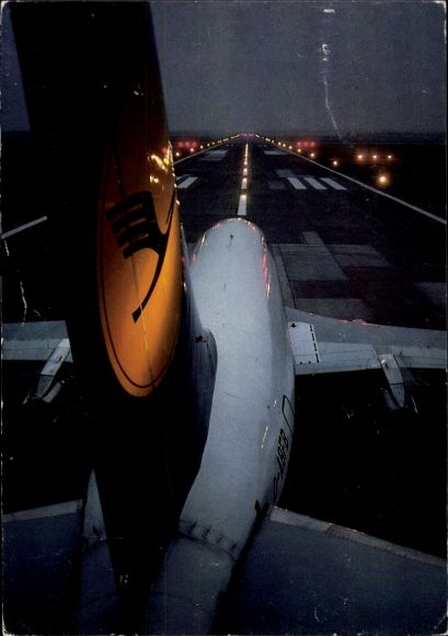 Ak Duits passagiersvliegtuig, Lufthansa, landingsbaan, D ABFB