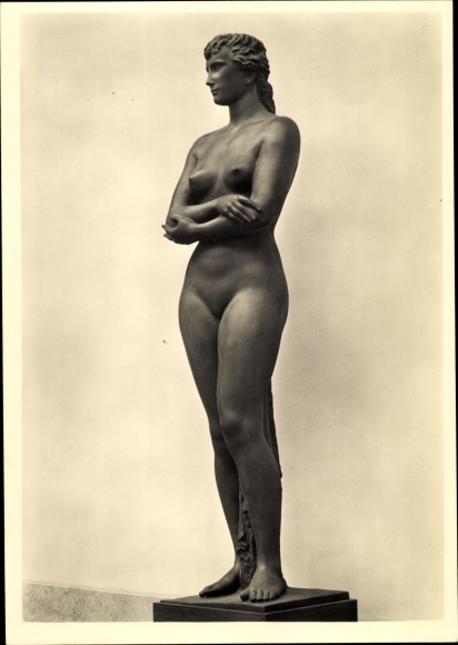 Postcard plastic Olympia by Ernst Reiß-Schmidt, female nude, HDK 634