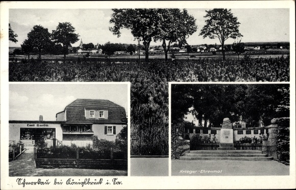 PC Schmorkau Neukirch Sachsen, war memorial, village, shop Emil Bartsch