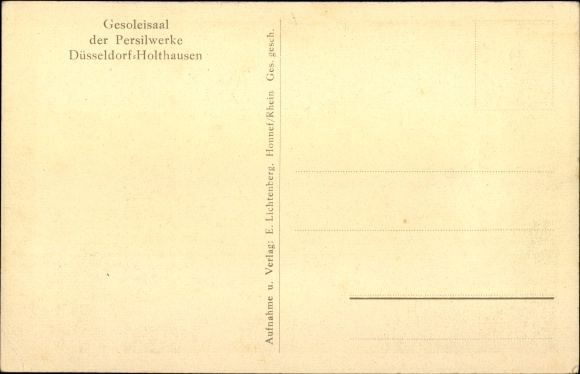 Postcard Holthausen Düsseldorf, GeSoLei Hall of the Persilwerke, exhibition