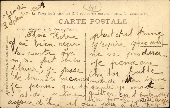 Postcard Contres Loir-et-Cher, La Gare, train station, street side