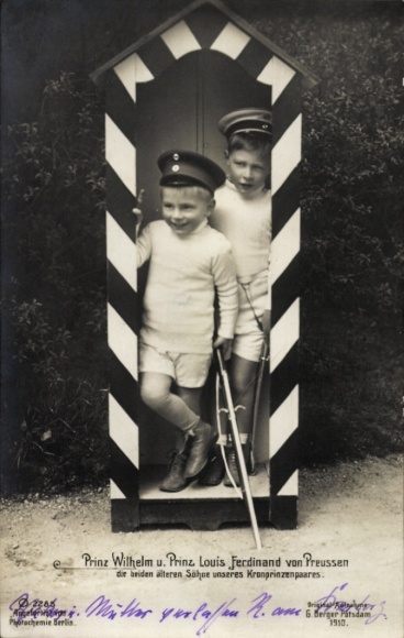 Ak Die ältesten Söhne des Kronprinzenpaares, Prinz Wilhelm, Prinz Louis Ferdinand, PH 2285