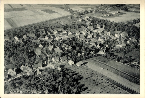 Ak Großaltdorf Vellberg in Württemberg, Fliegeraufnahme