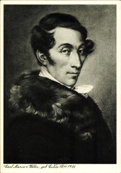 Artist Postcard Composer Carl Maria von Weber, portrait