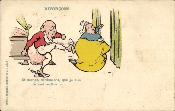 Artist Postcard Boer War caricature, Queen Victoria, President Kruger