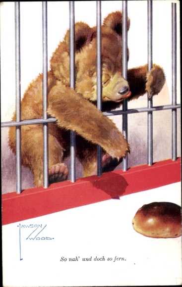Artists Postcard Wood, Lawson, Teddy wants a cookie, So close and yet so far
