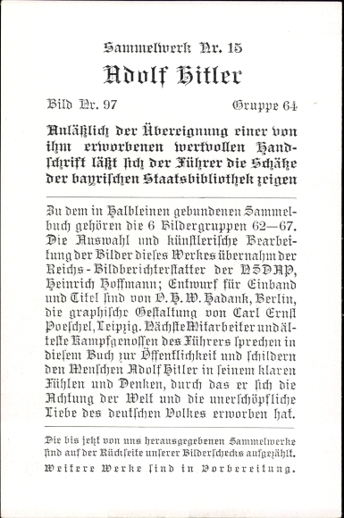 Collection picture Adolf Hitler visits treasures of the Bavarian State Library, collection 15 picture 97