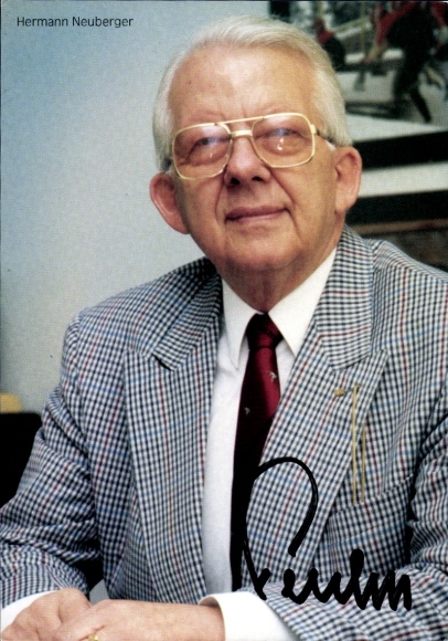 Foto Hermann Neuberger, Präsident des Deutschen Fußball-Bundes, Autogramm