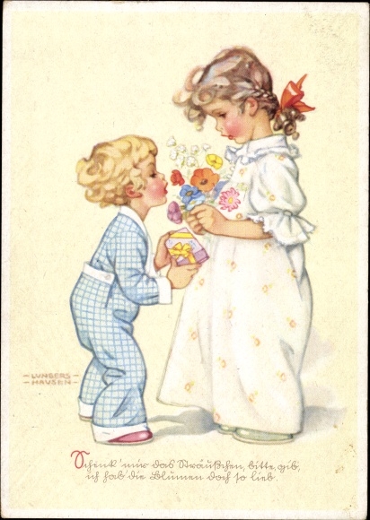 Artist PC Lungershausen, Ilse Wende, give me the bouquet, please give