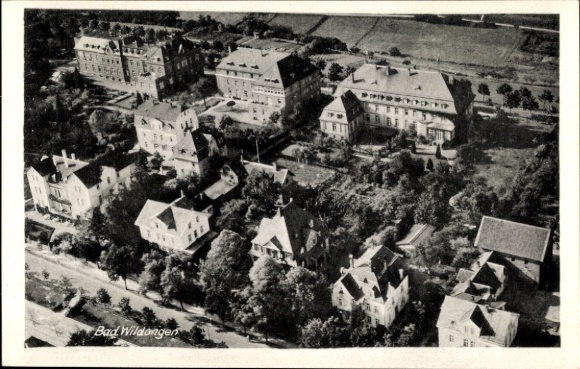 Postcard Bad Wildungen in Hesse, aerial photograph