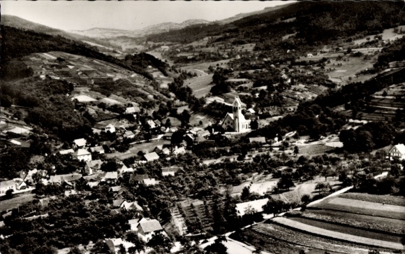 Postcard Neusatz Bühl in Baden, aerial photograph