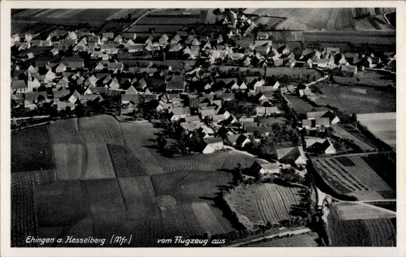 Postcard Ehingen in Middle Franconia, aerial photograph