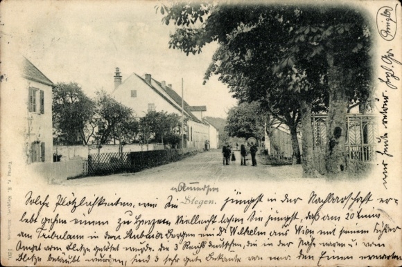 Postcard Stegen Inning am Ammersee, street section