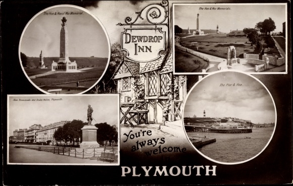 Postcard Plymouth Devon South West England, The Pier and Hoe