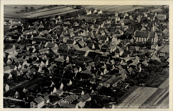 Ak Ringsheim BW, Fliegeraufnahme