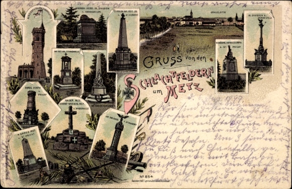 Litho Metz Moselle, Denkmäler, Aussichtsturm, Gravelotte