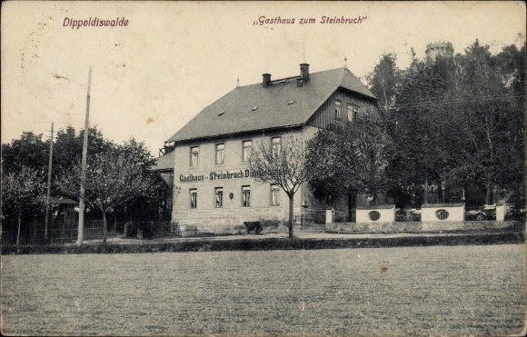 Postcard Dippoldiswalde in the Eastern Ore Mountains, Inn Zum Steinbruch