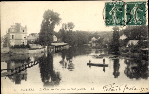 Ak Poitiers Vienne, Le Clain, Pont Joubert