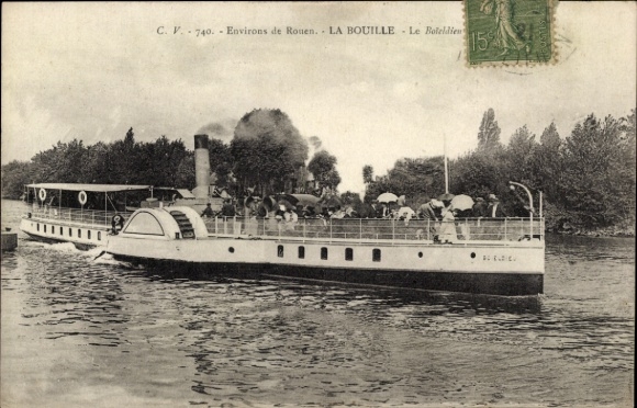 CPA La Bouille Seine Maritime, steamer
