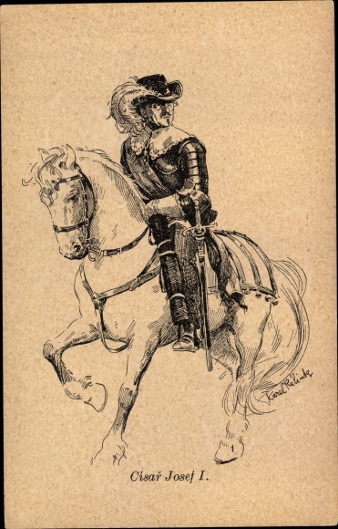 Artist Postcard Relink, Karel, Cisar Josef I