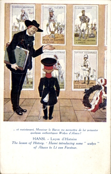 Kunstenaar Ak Hansi, Lecon d'Histoire, luitenant von Forstner