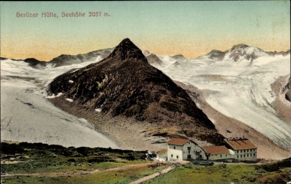 Postcard Ginzling Mayrhofen Tirol, Berliner Hütte