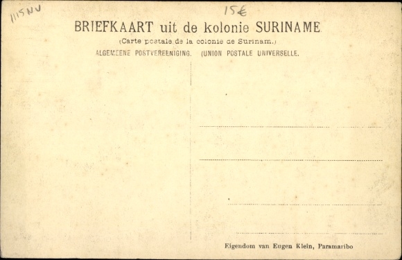 Postcard Suriname, portrait of a woman