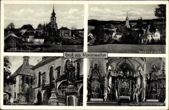 KP Marienweiher Marktleugast im Frankenwald Bawaria, kościół pielgrzymkowy, widok ogólny