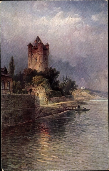 Artist PC Eltville Rhine, Crass Castle, ancient tower