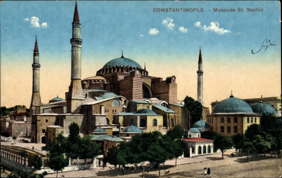 KP Constantinople Stambuł Türkiye, Mosquee Ste. Zofia, minaret